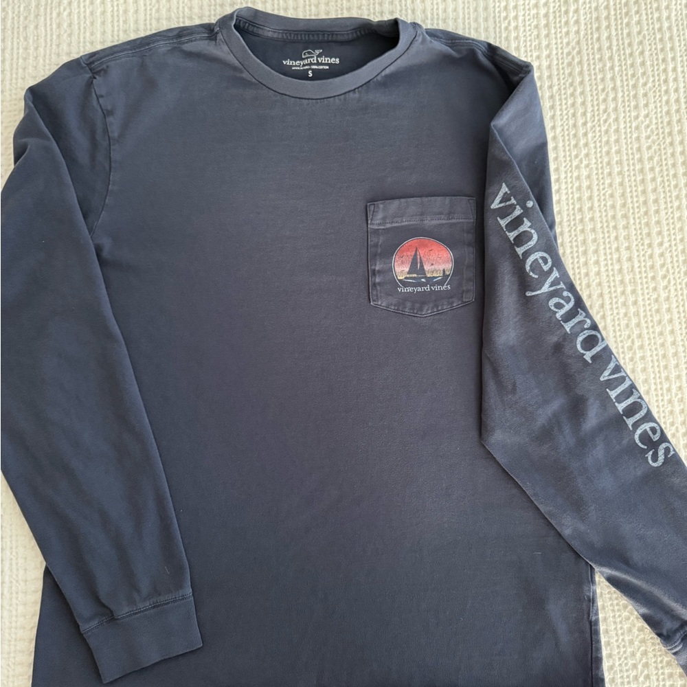 Vineyard Vines Men's Slate Long Sleeve Tee